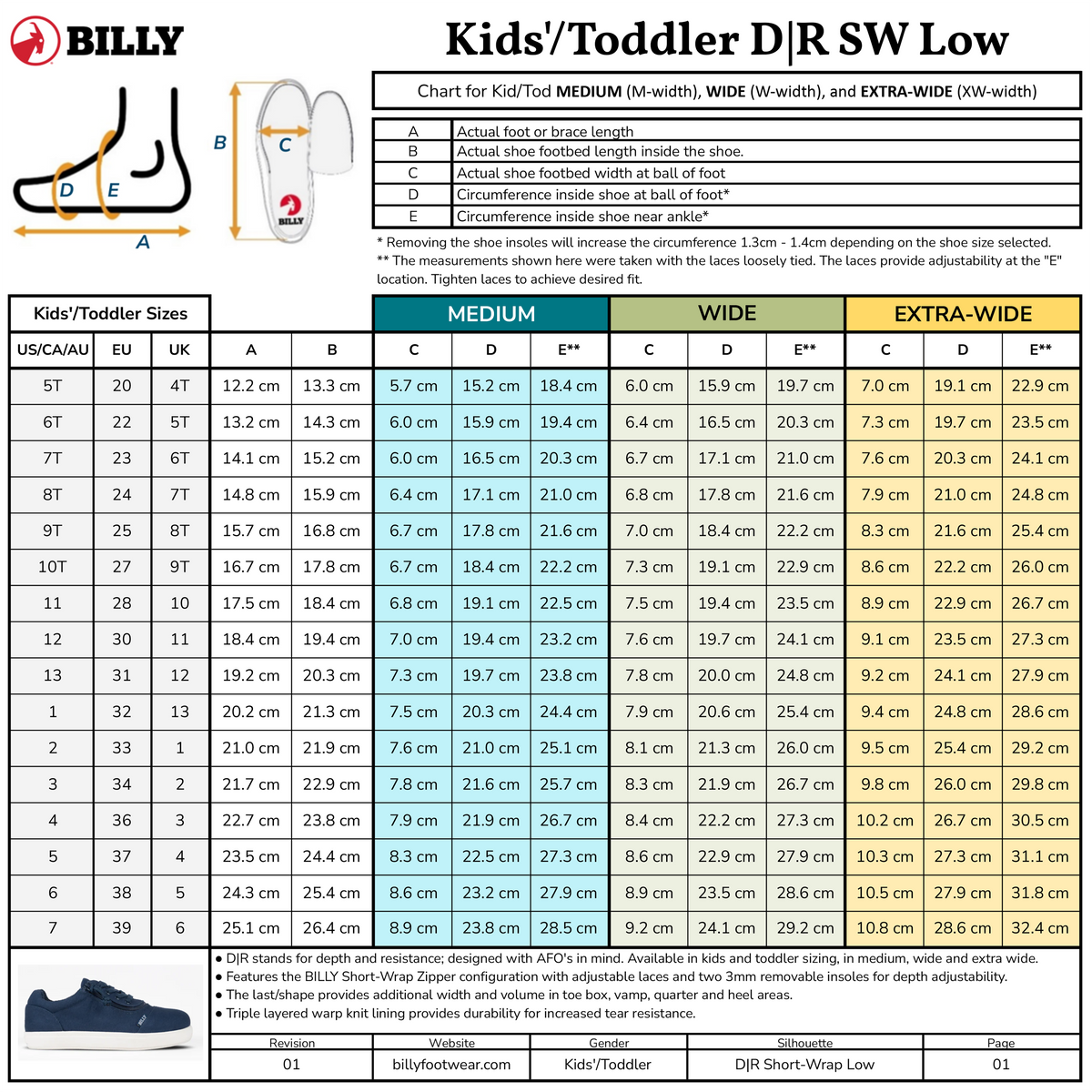 SALE - Dark Grey BILLY D|R II Short Wrap Low