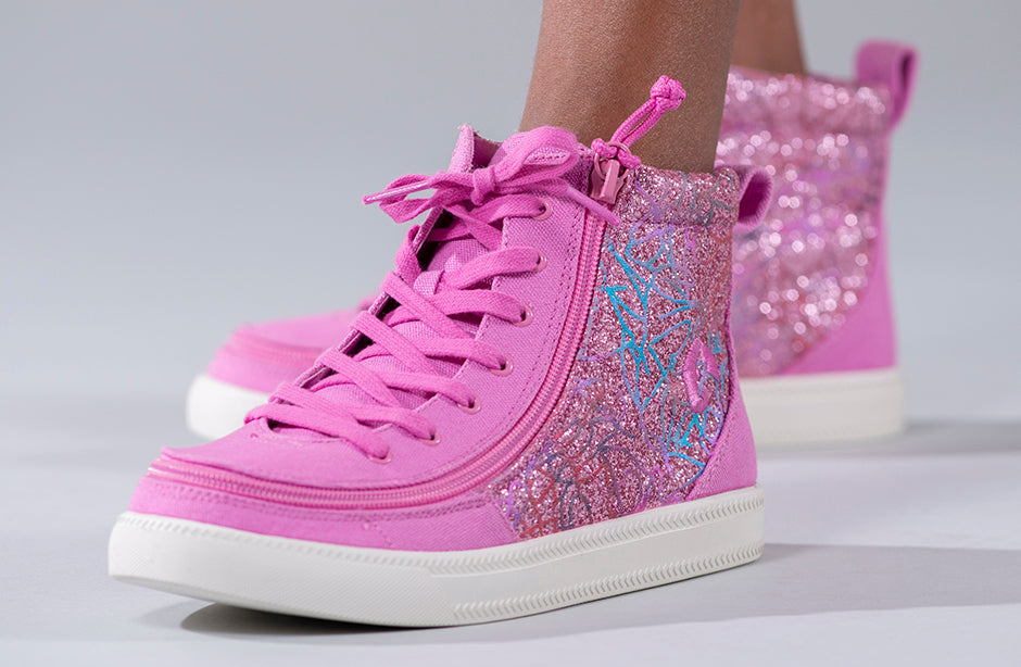 Pink Printed Canvas BILLY Classic Lace Highs