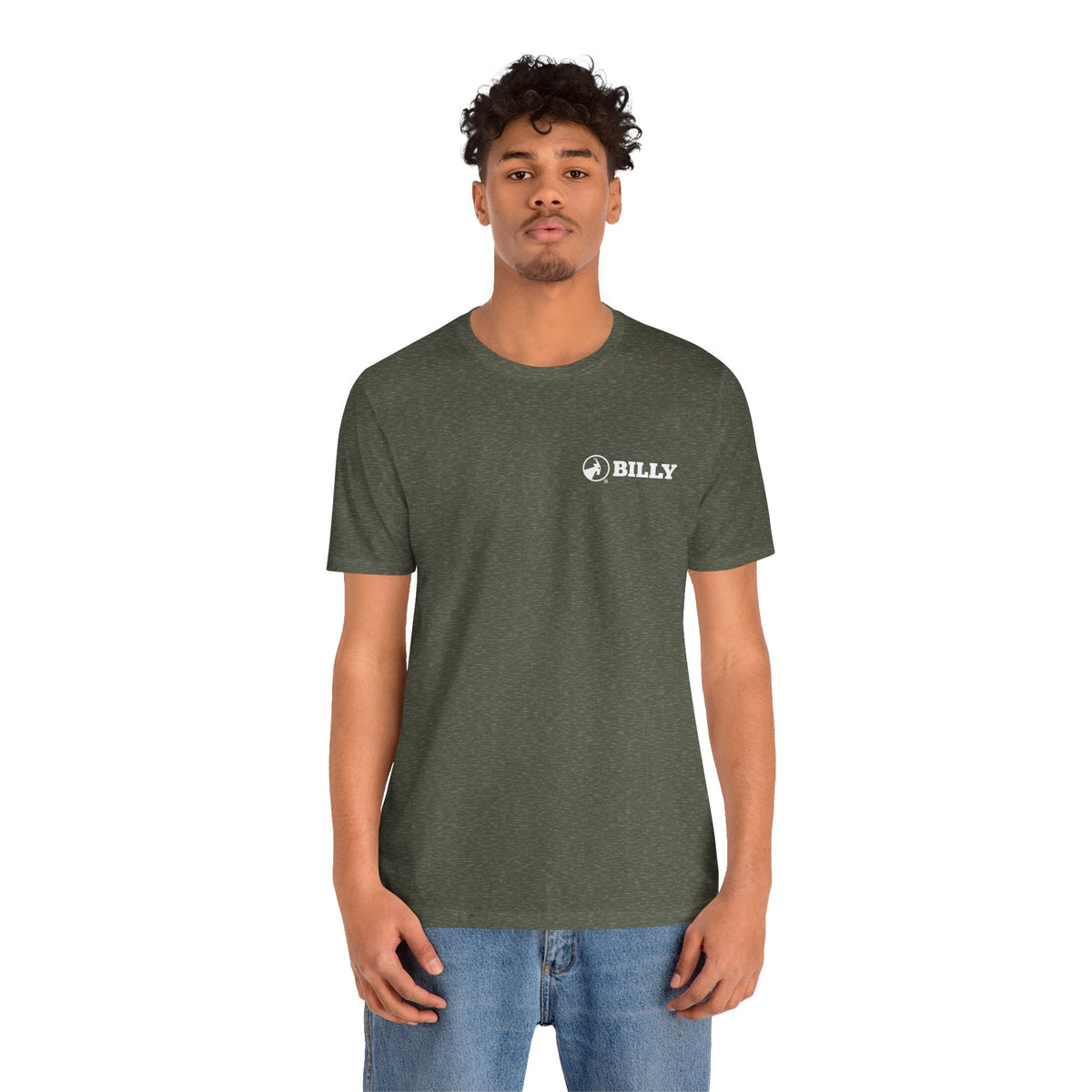 BILLY Adult Unisex Jersey Short Sleeve Tee (White Horizontal Logo - LCP)