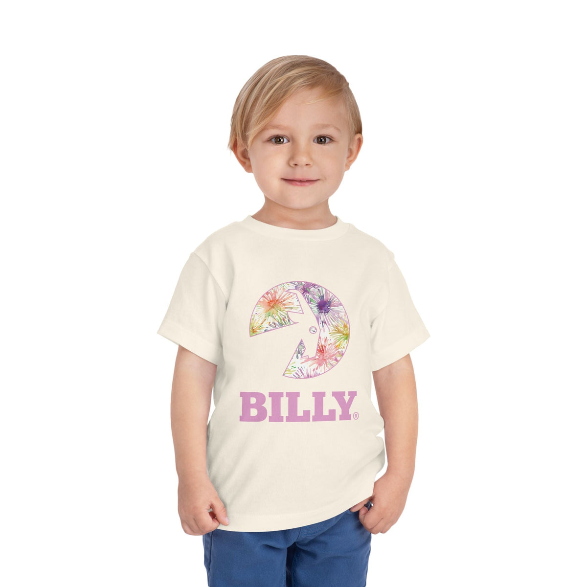 BILLY Toddler Short Sleeve Tee (Floral Logo) - AVAILABLE IN 3 COLORS