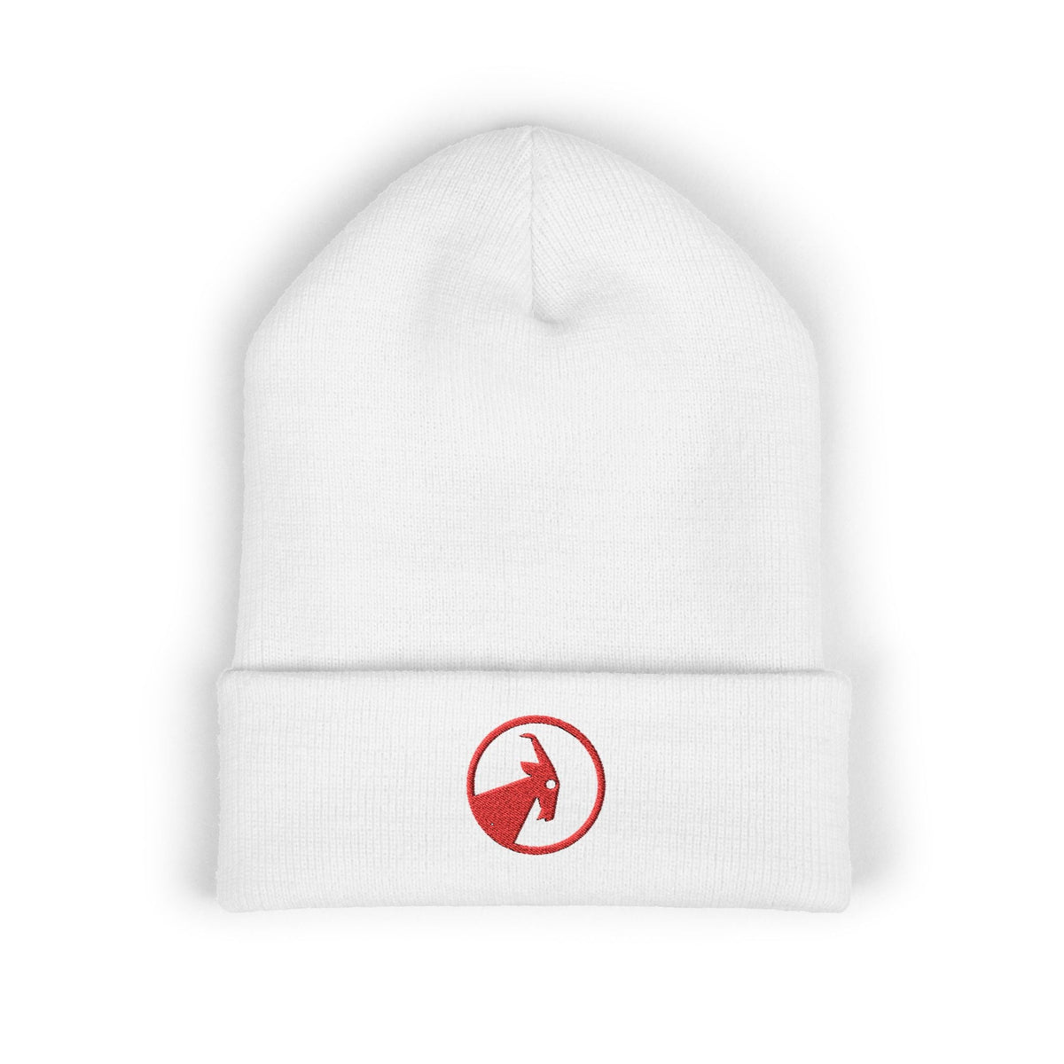 BILLY Classic Cuffed Beanie (Red Goat - Embroidery) — AVAILABLE IN 9 COLORS