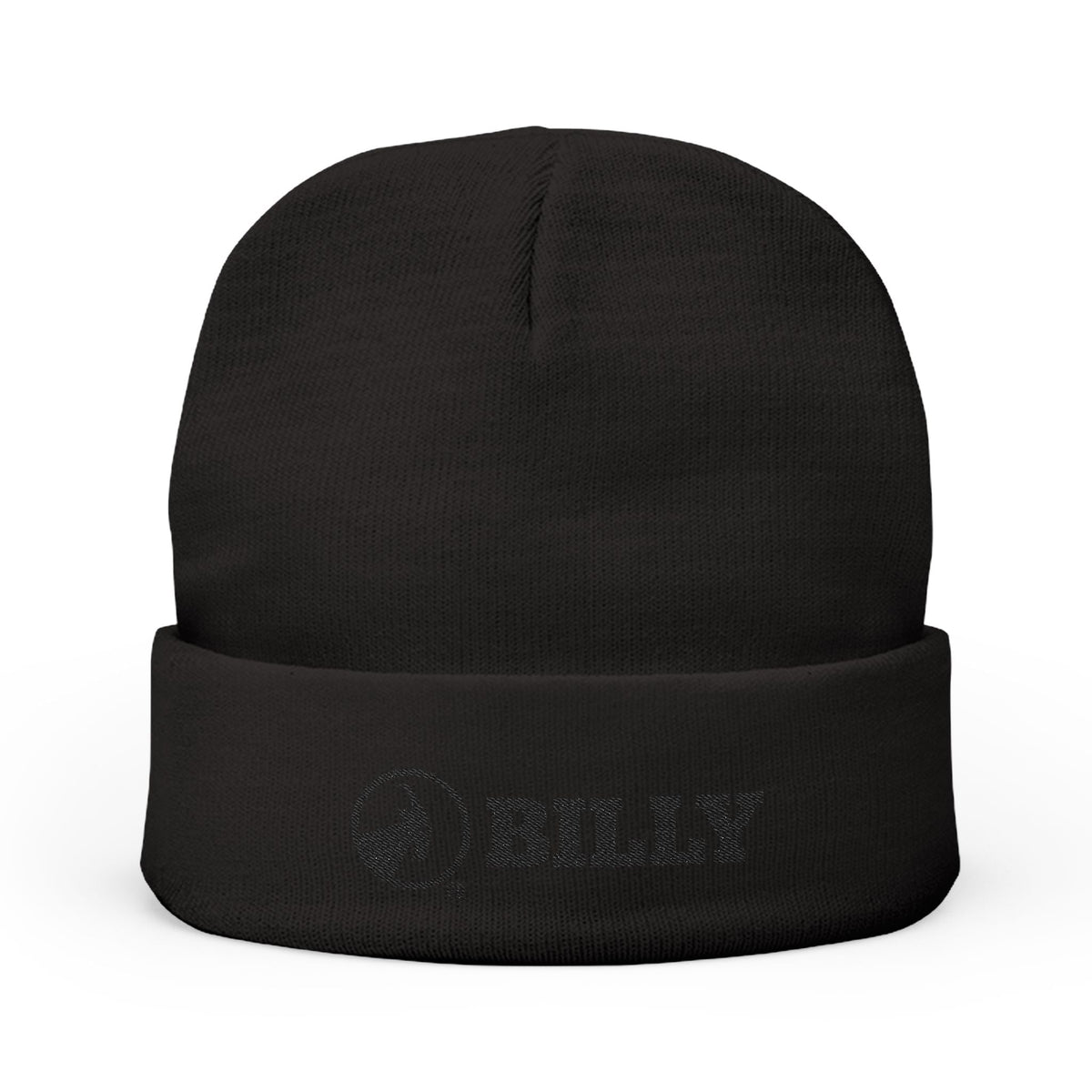 BILLY Knit Beanie (Black Horizontal Logo - Embroidery) — AVAILABLE IN 6 COLORS