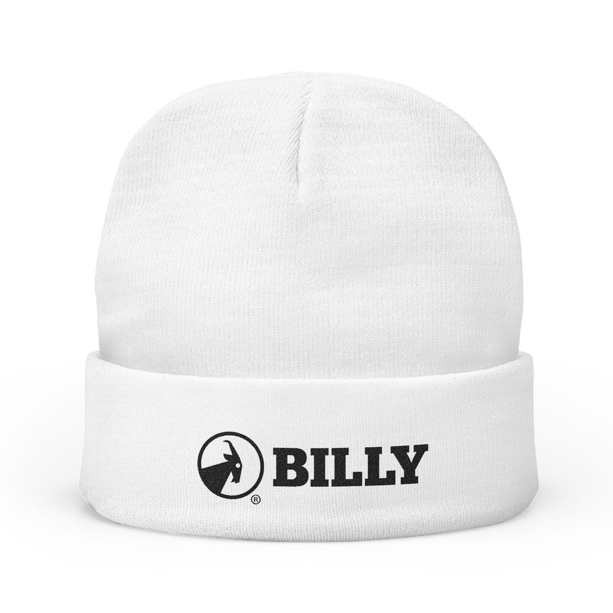 BILLY Knit Beanie (Black Horizontal Logo - Embroidery) — AVAILABLE IN 6 COLORS