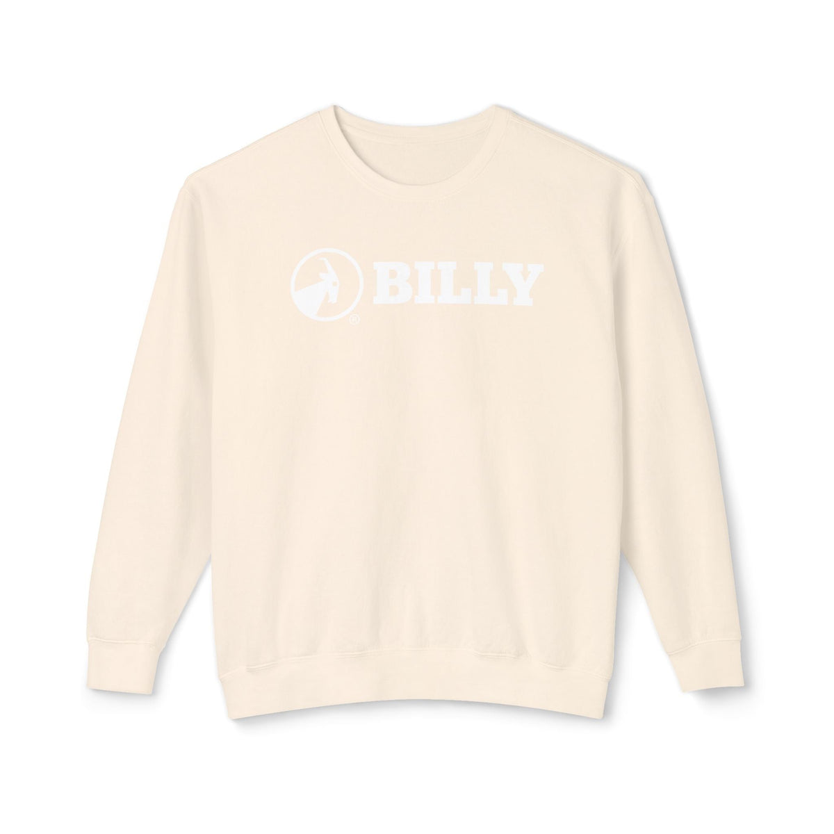 BILLY Unisex Lightweight Crewneck Sweatshirt (White Horizontal Logo) — AVAILABLE IN 5 COLORS