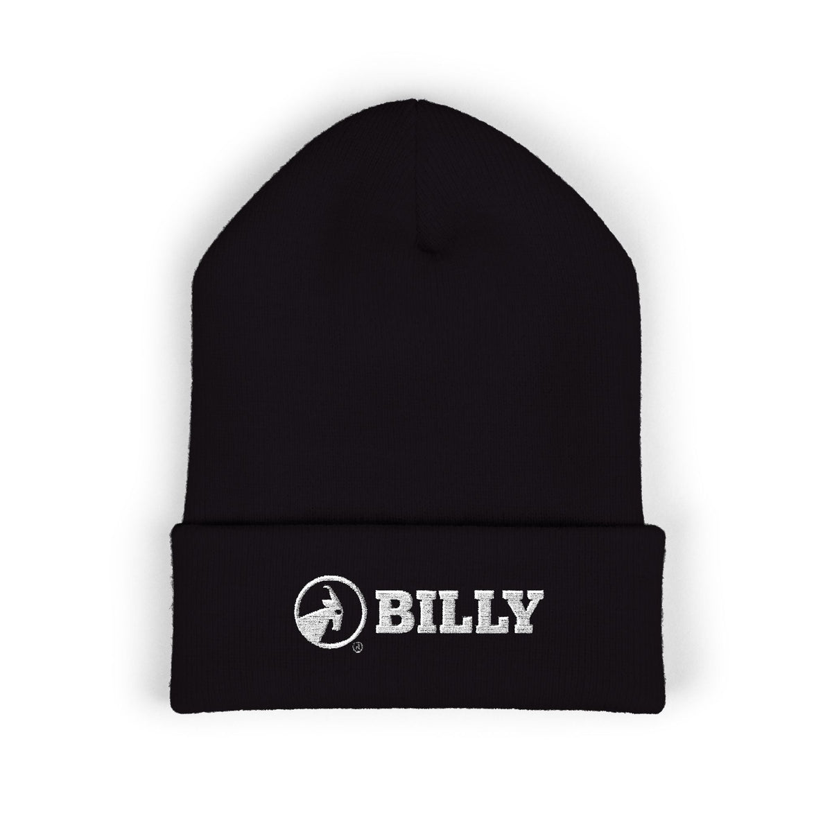 BILLY Classic Cuffed Beanie (White Horizontal Logo - Embroidery) — AVAILABLE IN 12 COLORS