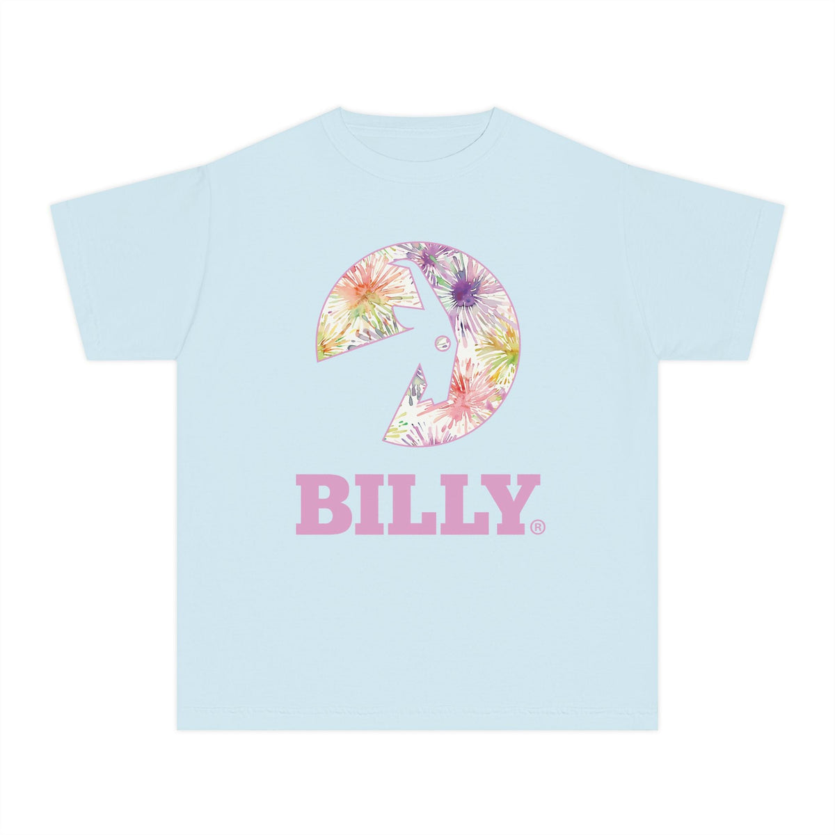 BILLY Youth Midweight Tee (Floral Logo) - AVAILABLE IN 4 COLORS