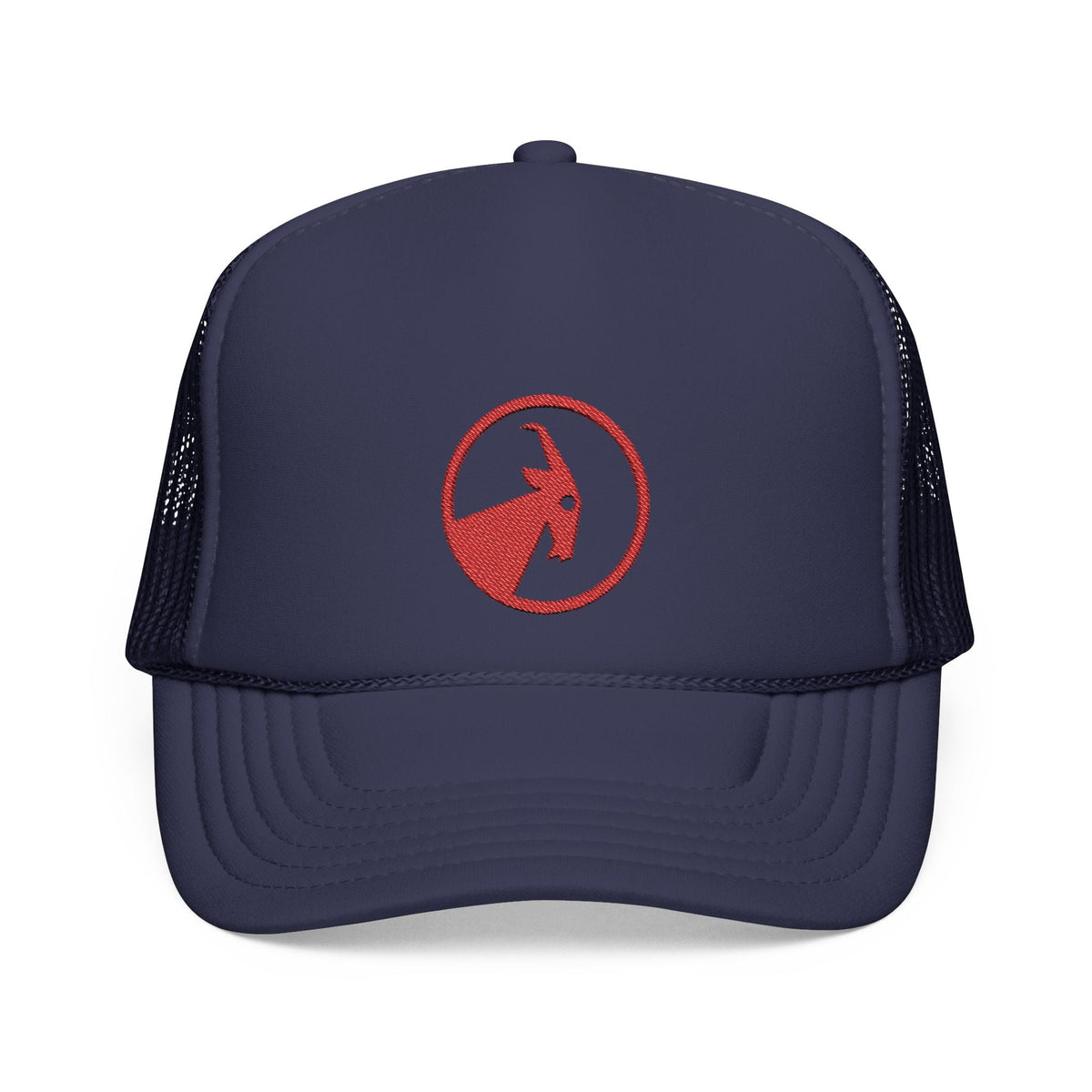 BILLY Foam Trucker Hat (Red Goat - Embroidery) — AVAILABLE IN 5 COLORS
