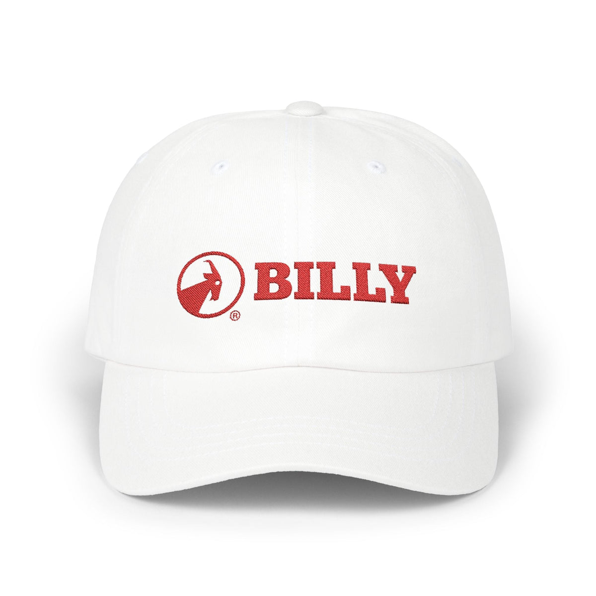 BILLY Classic Cap (Red Horizontal Logo - Embroidery) — AVAILABLE IN 8 COLORS