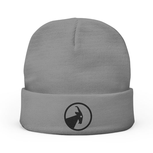 BILLY Knit Beanie (Black Goat - Embroidery) — AVAILABLE IN 6 COLORS