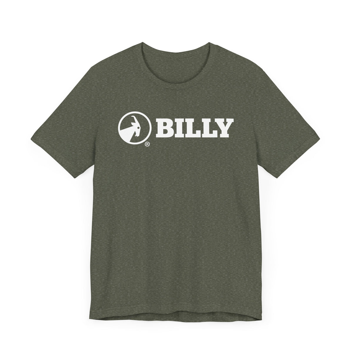 BILLY Adult Unisex Jersey Short Sleeve Tee (White Horizontal Logo)
