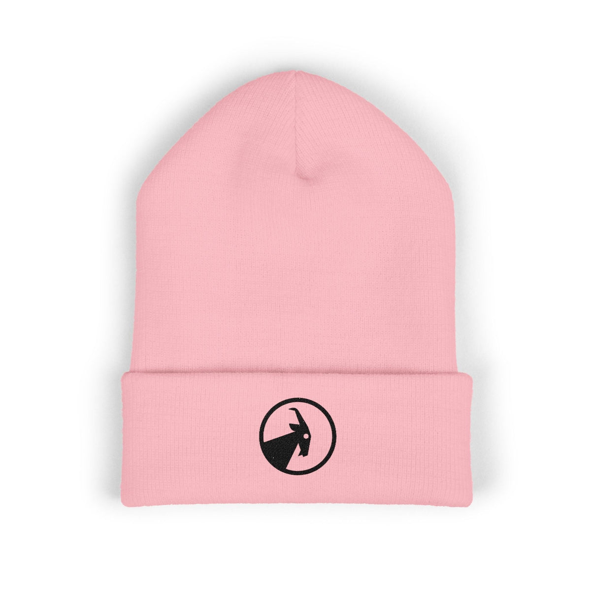 BILLY Classic Cuffed Beanie (Black Goat - Embroidery) — AVAILABLE IN 7 COLORS