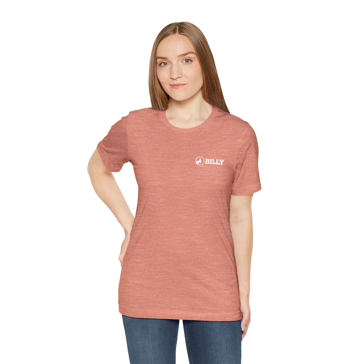 BILLY Adult Unisex Jersey Short Sleeve Tee (White Horizontal Logo - LCP)