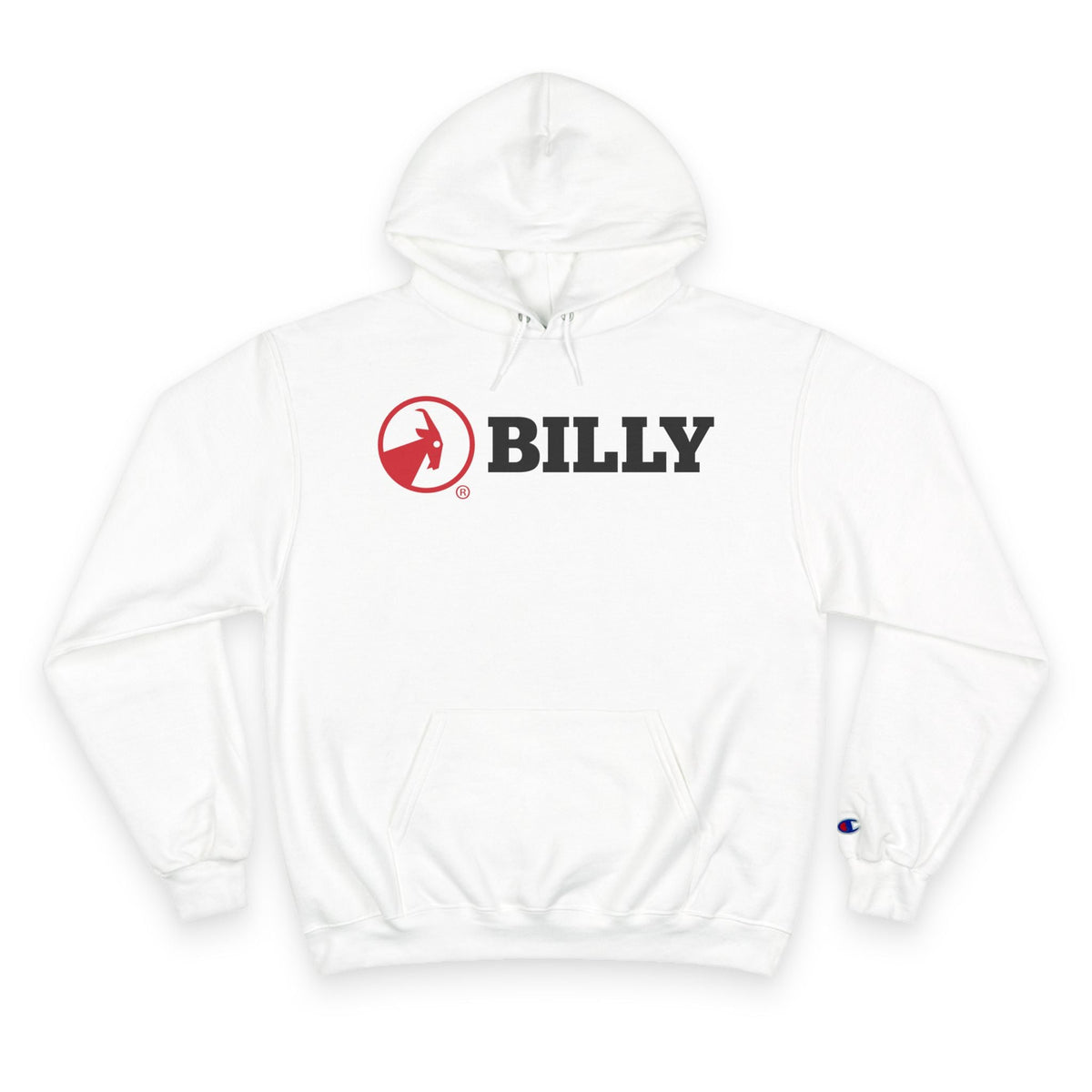 BILLY Core Adult Unisex Hoodie (Red/Black Horizontal Logo)