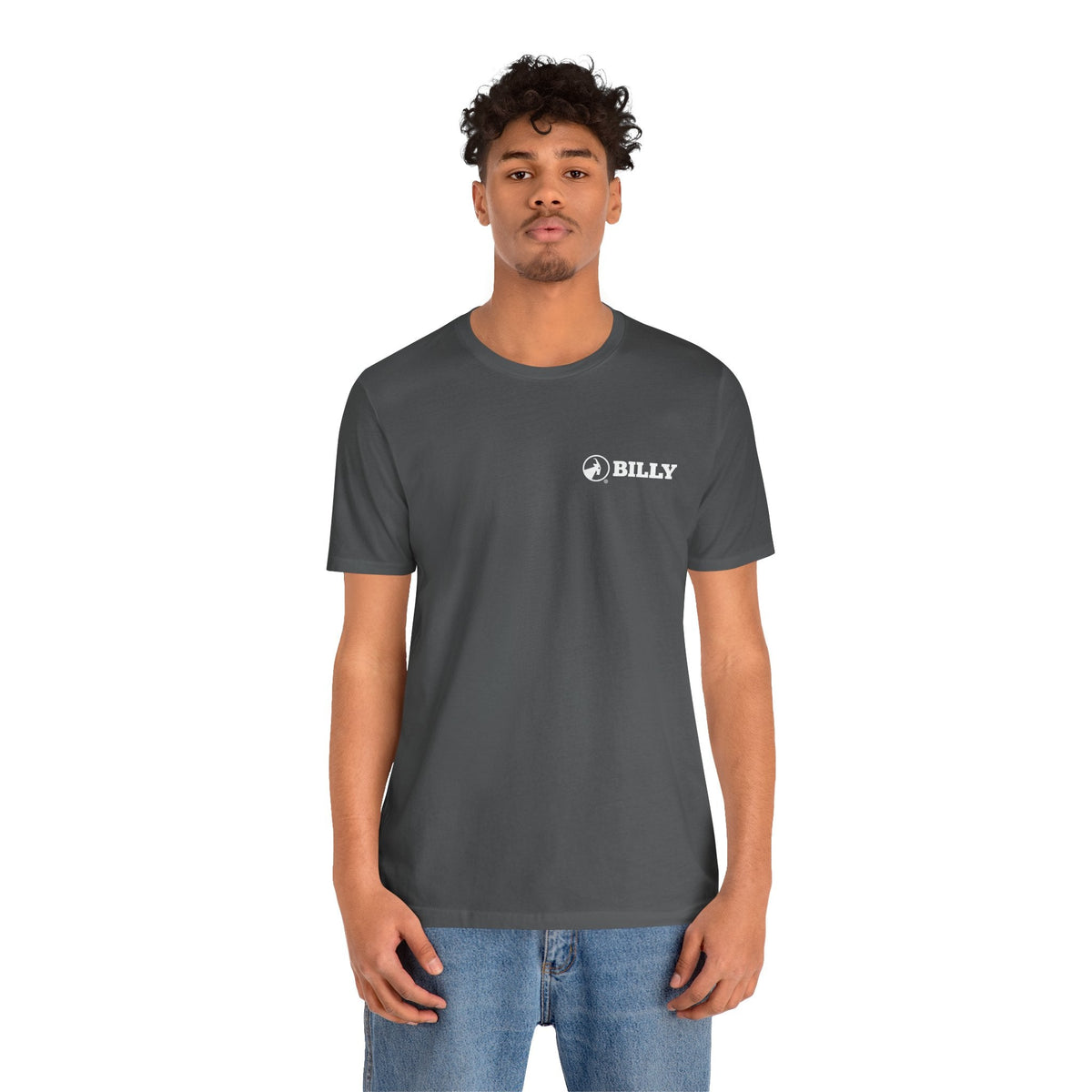 BILLY Adult Unisex Jersey Short Sleeve Tee (White Horizontal Logo - LCP)