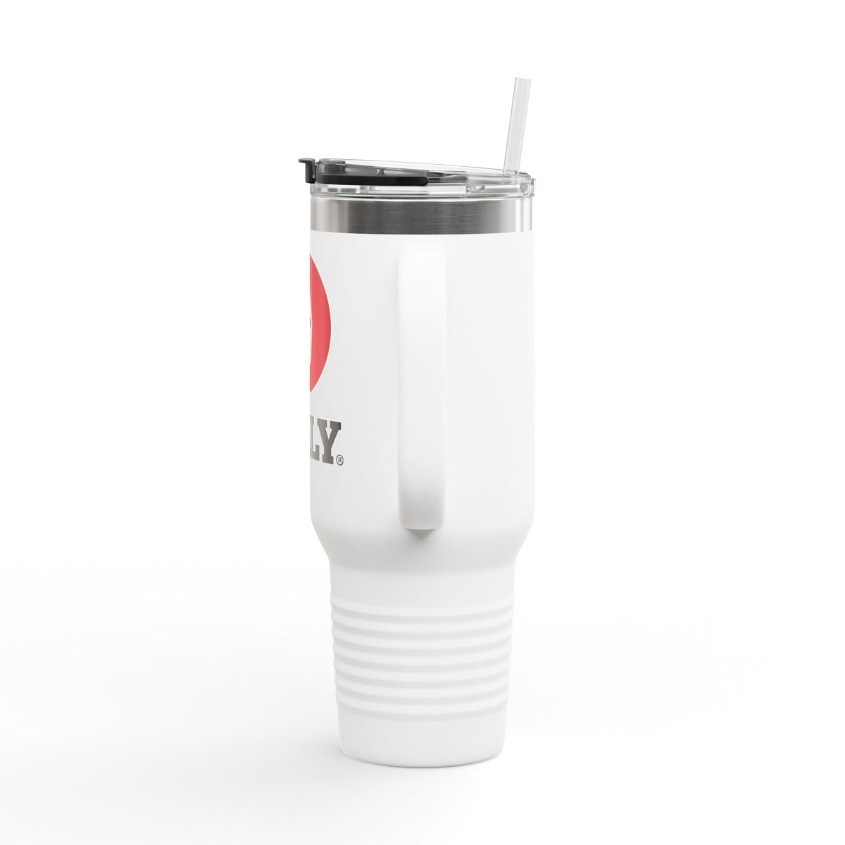 BILLY Insulated Travel Mug, 40oz (Red/Black Vertical Logo)