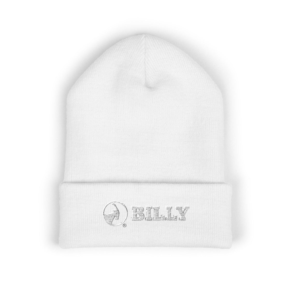 BILLY Classic Cuffed Beanie (White Horizontal Logo - Embroidery) — AVAILABLE IN 12 COLORS