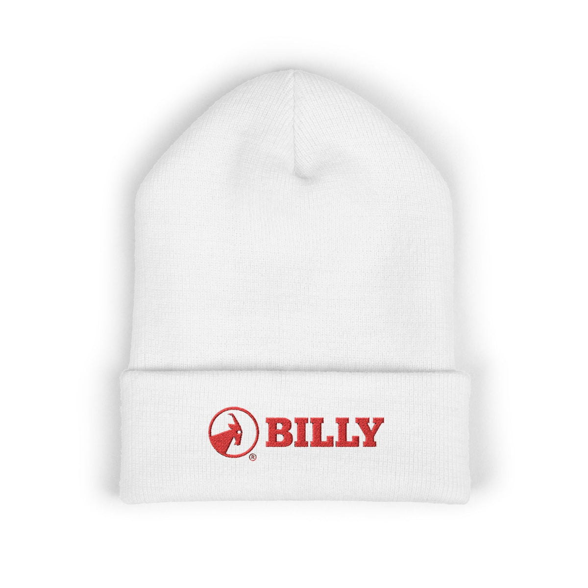 BILLY Classic Cuffed Beanie (Red Horizontal Logo - Embroidery) — AVAILABLE IN 9 COLORS