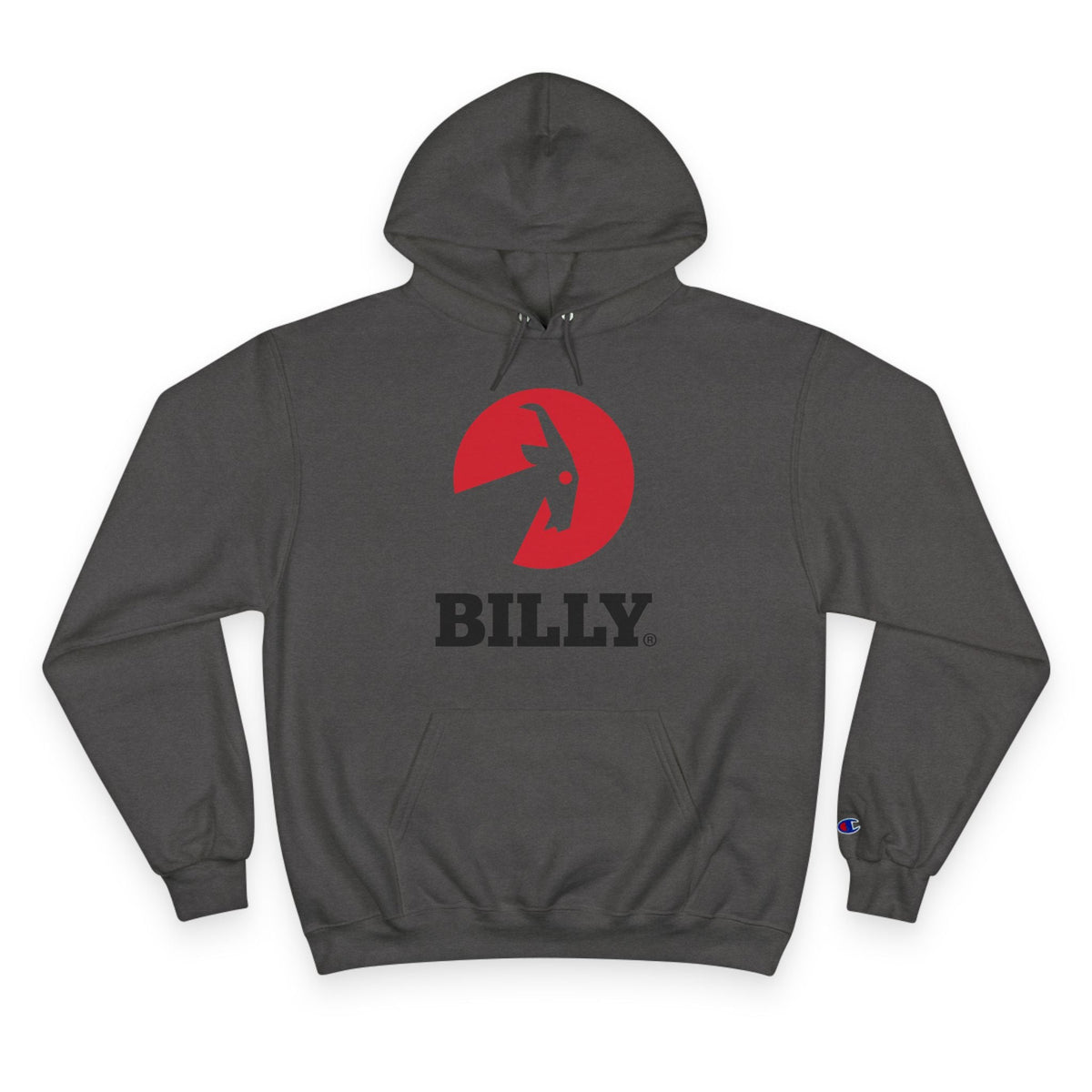 BILLY Core Adult Unisex Hoodie (Red/Black Vertical Logo)
