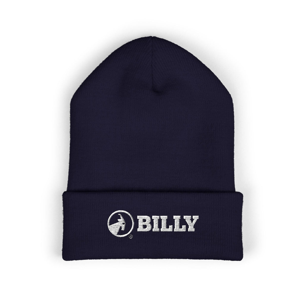 BILLY Classic Cuffed Beanie (White Horizontal Logo - Embroidery) — AVAILABLE IN 12 COLORS