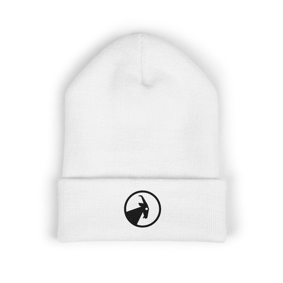 BILLY Classic Cuffed Beanie (Black Goat - Embroidery) — AVAILABLE IN 7 COLORS