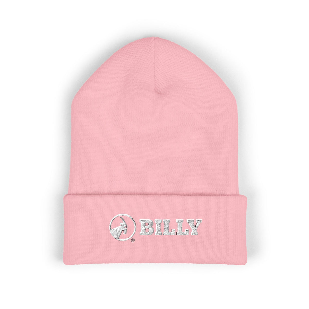 BILLY Classic Cuffed Beanie (White Horizontal Logo - Embroidery) — AVAILABLE IN 12 COLORS