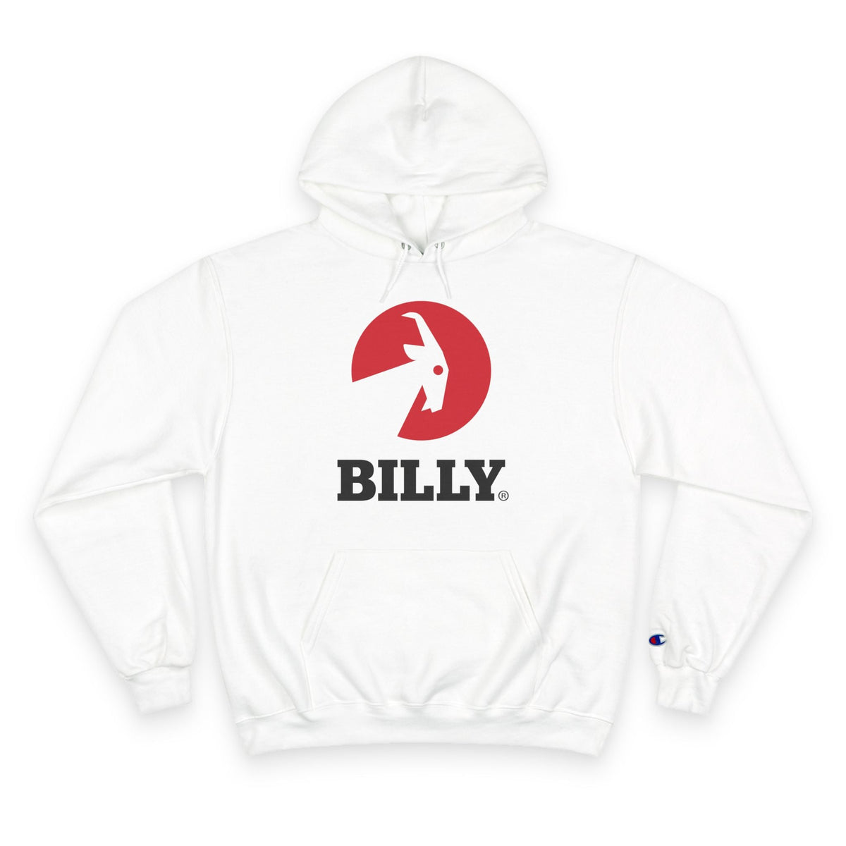 BILLY Core Adult Unisex Hoodie (Red/Black Vertical Logo)