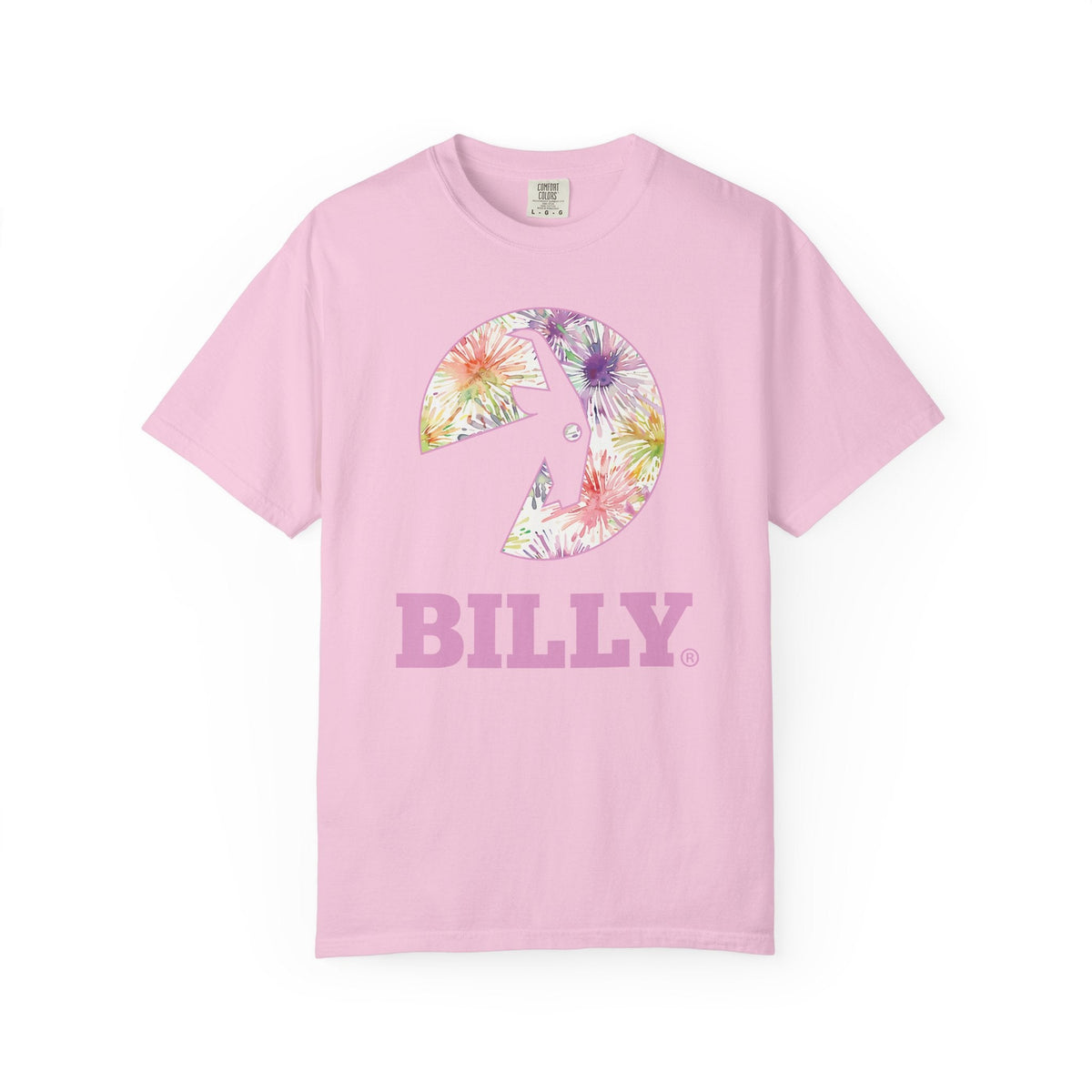 BILLY Unisex Garment-Dyed T-Shirt (Floral Logo) - AVAILABLE IN 4 COLORS