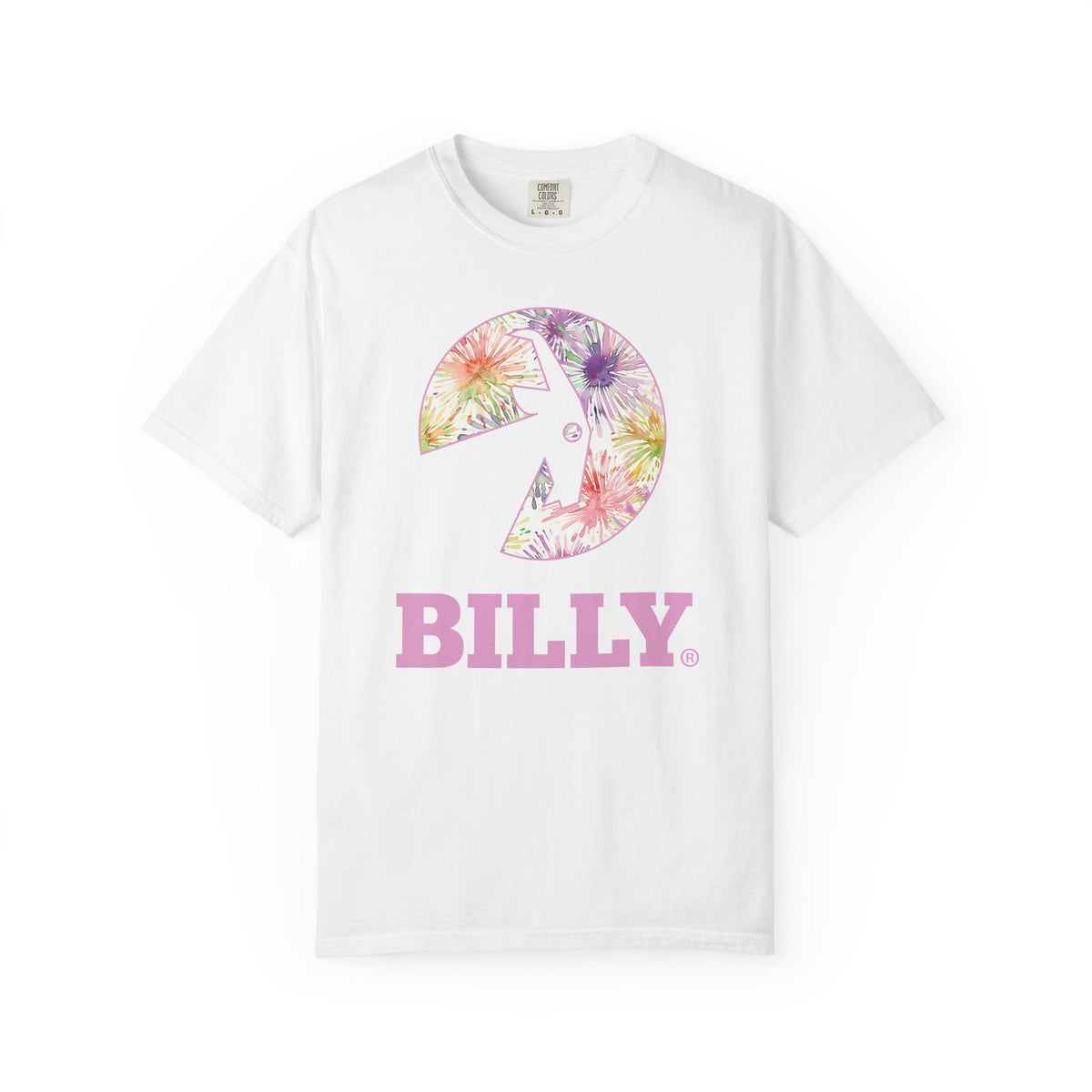 BILLY Unisex Garment-Dyed T-Shirt (Floral Logo) - AVAILABLE IN 4 COLORS