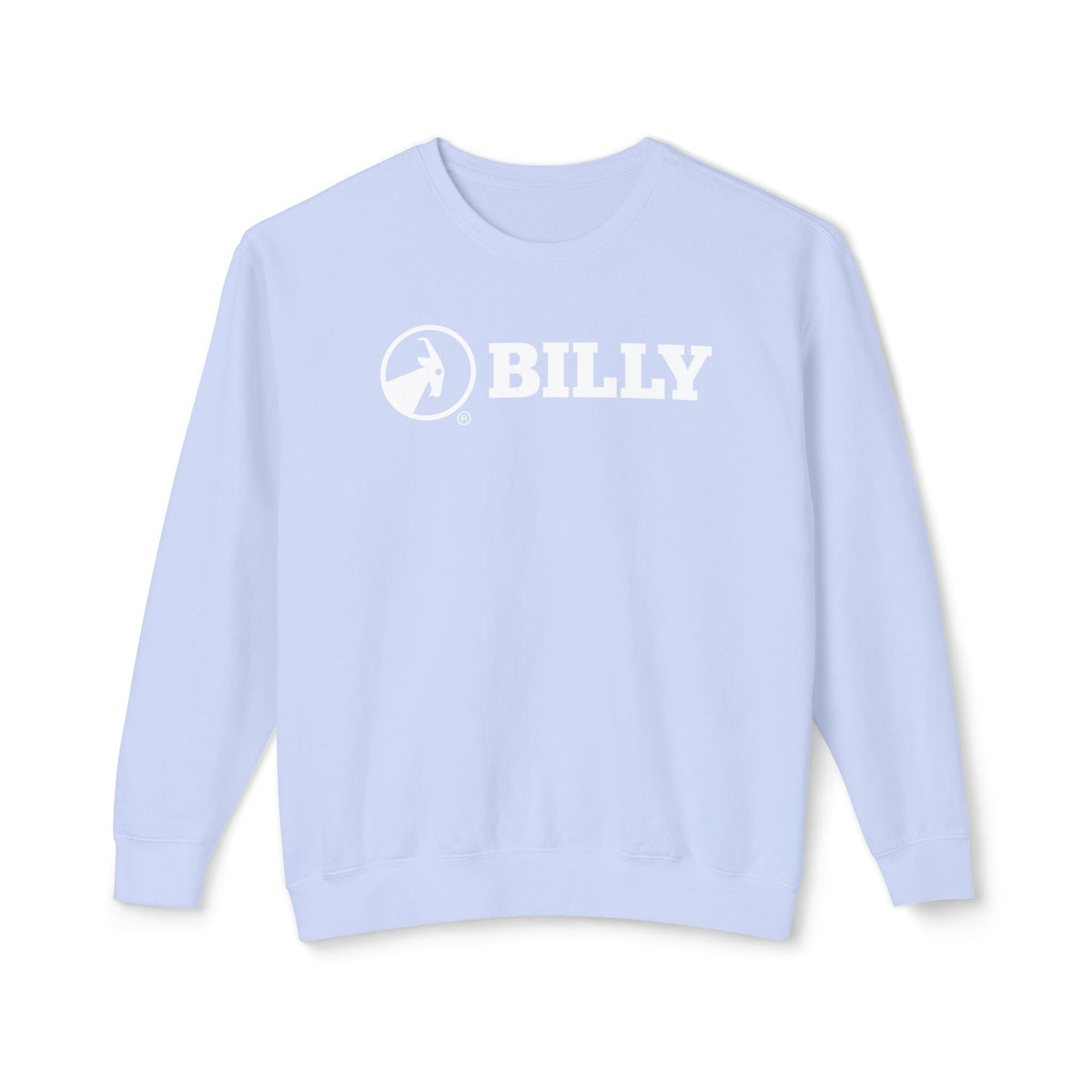 BILLY Unisex Lightweight Crewneck Sweatshirt (White Horizontal Logo) — AVAILABLE IN 5 COLORS