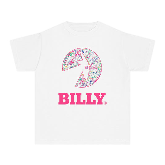 BILLY Youth Midweight Tee (Sasha Splatter - Pink Print)