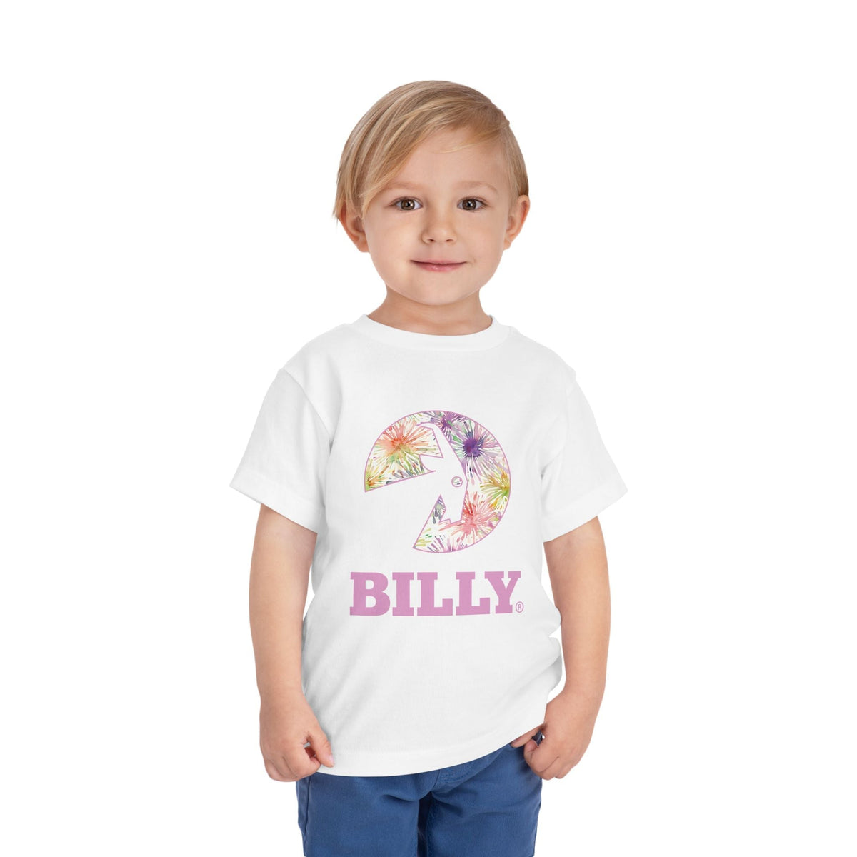 BILLY Toddler Short Sleeve Tee (Floral Logo) - AVAILABLE IN 3 COLORS