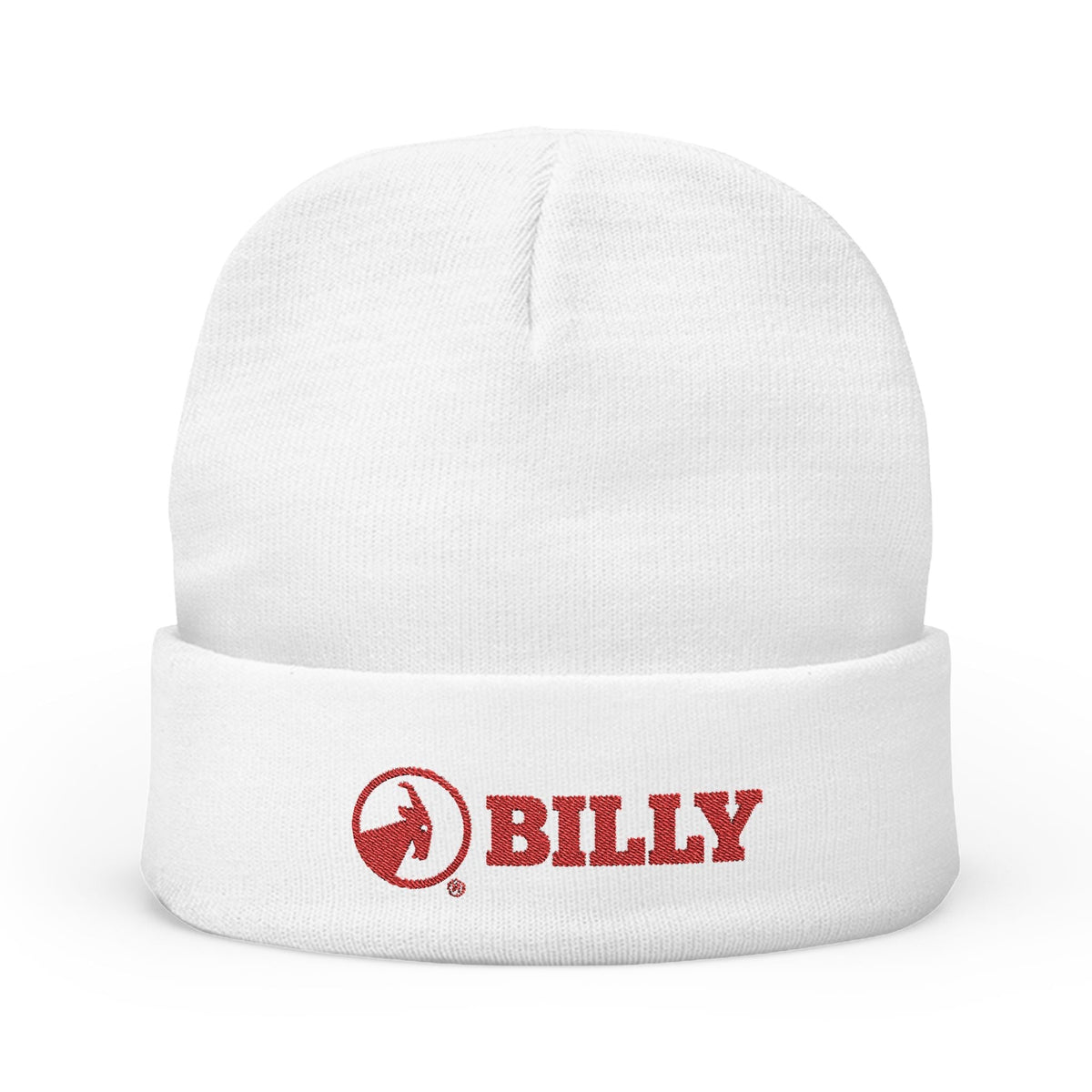 BILLY Knit Beanie(Red Horizontal Logo - Embroidery) — AVAILABLE IN 6 COLORS