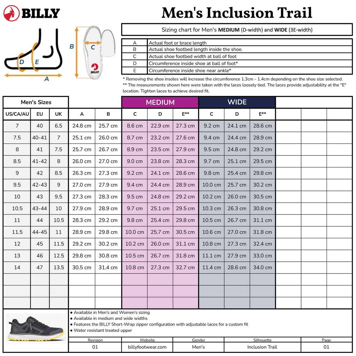 Men's Navy/Green BILLY Inclusion Trail