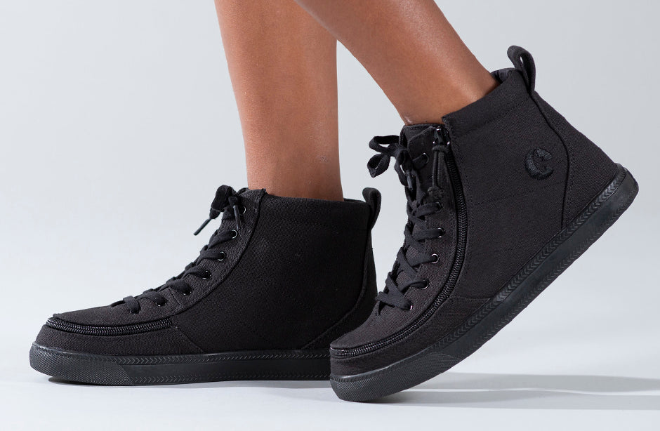 Black To The Floor Canvas BILLY Classic Lace High Tops