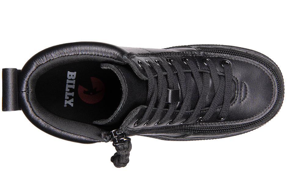 Black To The Floor Leather BILLY Classic Lace Highs