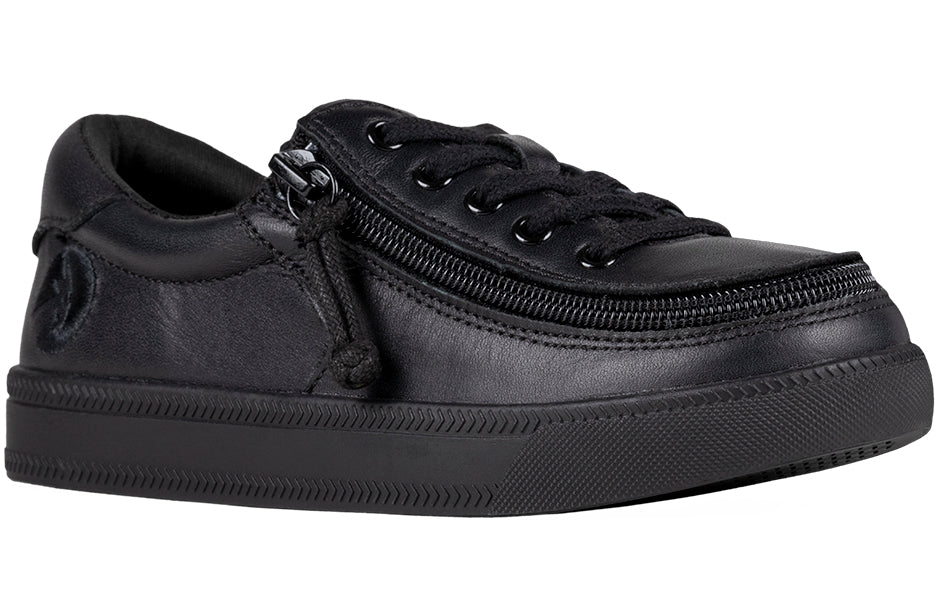 Black To The Floor Leather BILLY Classic Lace Lows