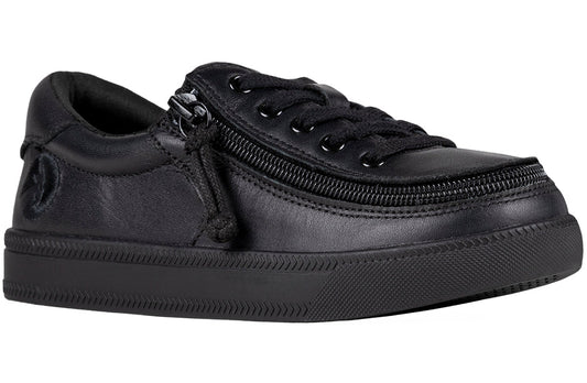 Black To The Floor Leather BILLY Classic Lace Lows