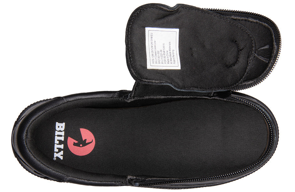 Black To The Floor Leather BILLY Classic Lace Lows