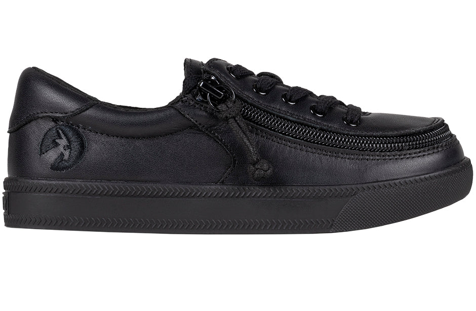 Black To The Floor Leather BILLY Classic Lace Lows