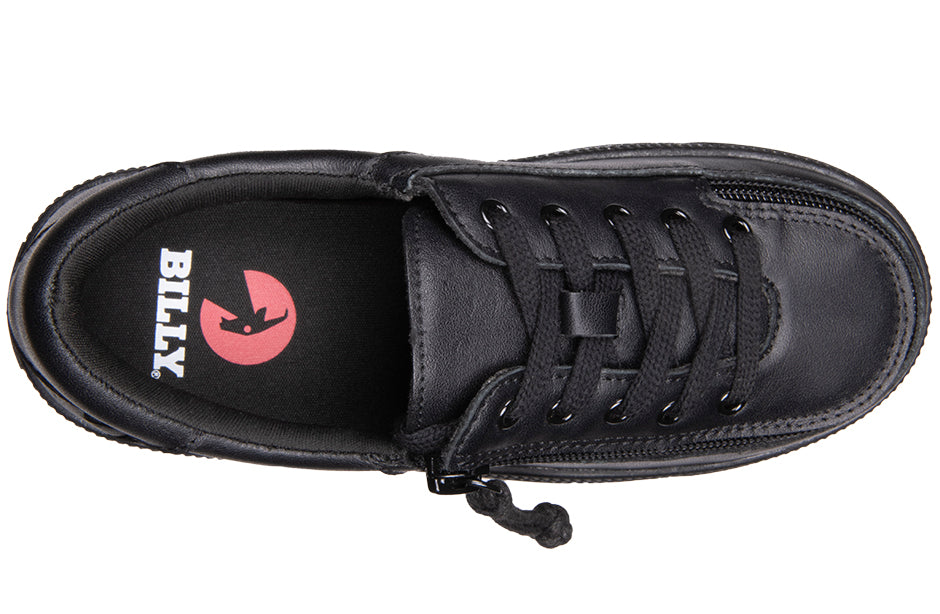 Black To The Floor Leather BILLY Classic Lace Lows