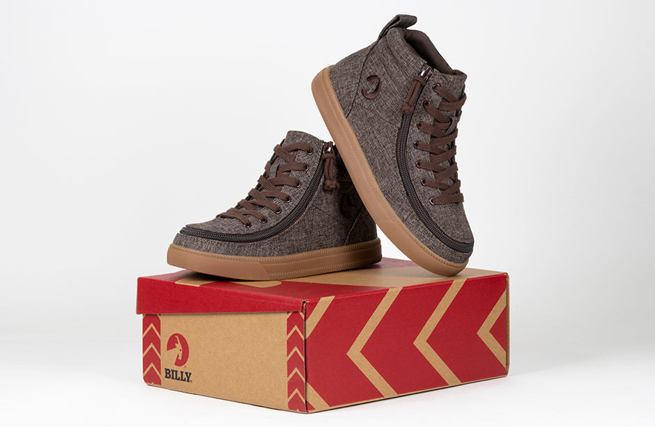 Brown Jersey BILLY Street High Tops