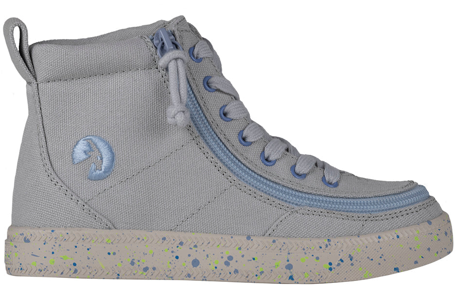 FINAL SALE - Grey/Blue Speckle BILLY Classic Lace High Tops