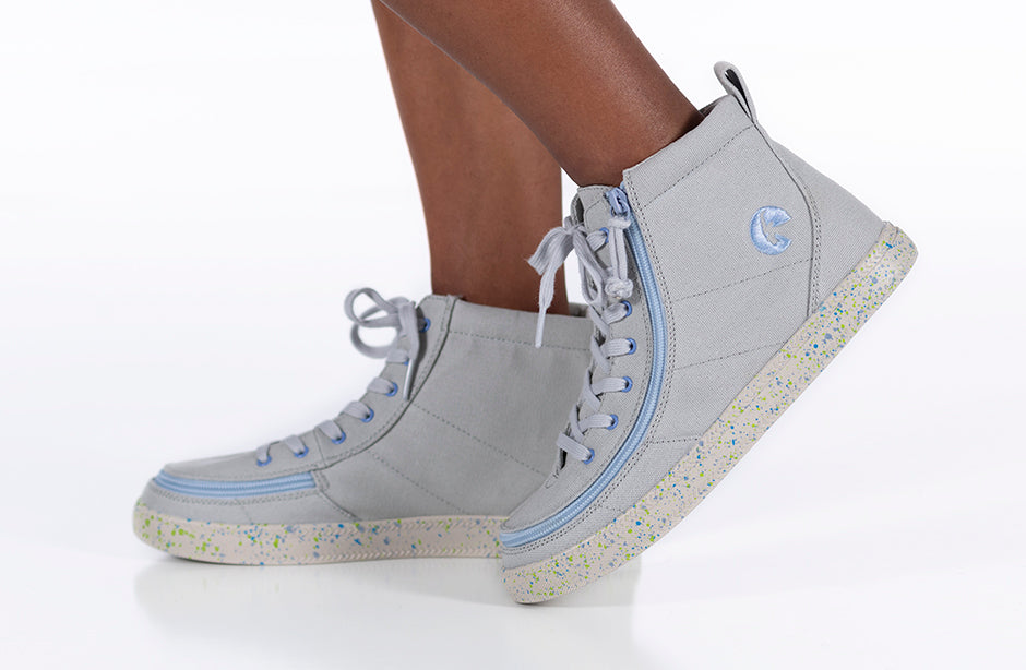 FINAL SALE - Grey/Blue Speckle BILLY Classic Lace High Tops