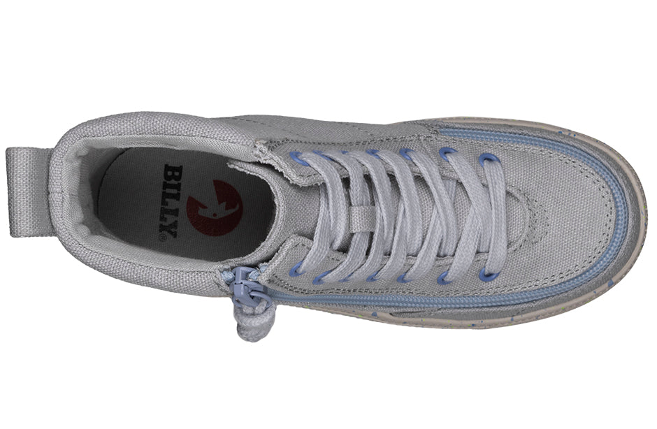 FINAL SALE - Grey/Blue Speckle BILLY Classic Lace High Tops