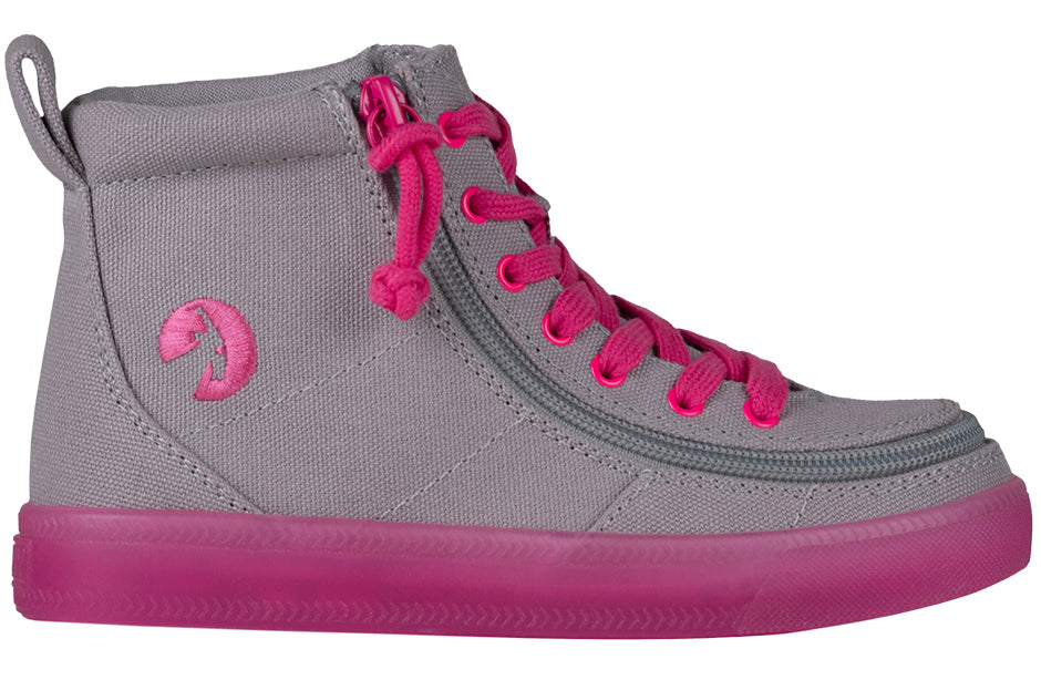 FINAL SALE - Grey/Pink BILLY Classic Lace High Tops
