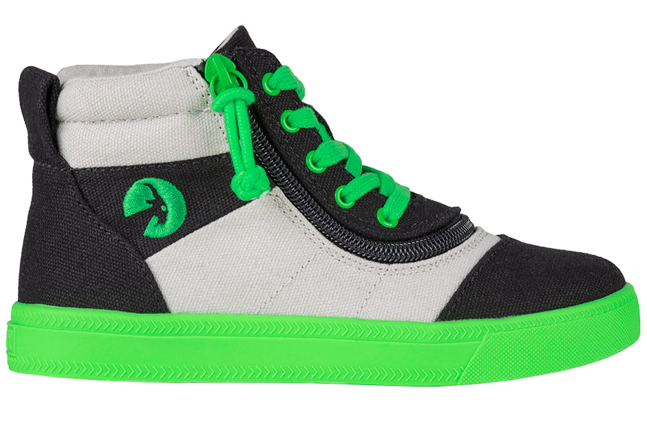 FINAL SALE - Black/Green BILLY Street Short Wrap High Tops
