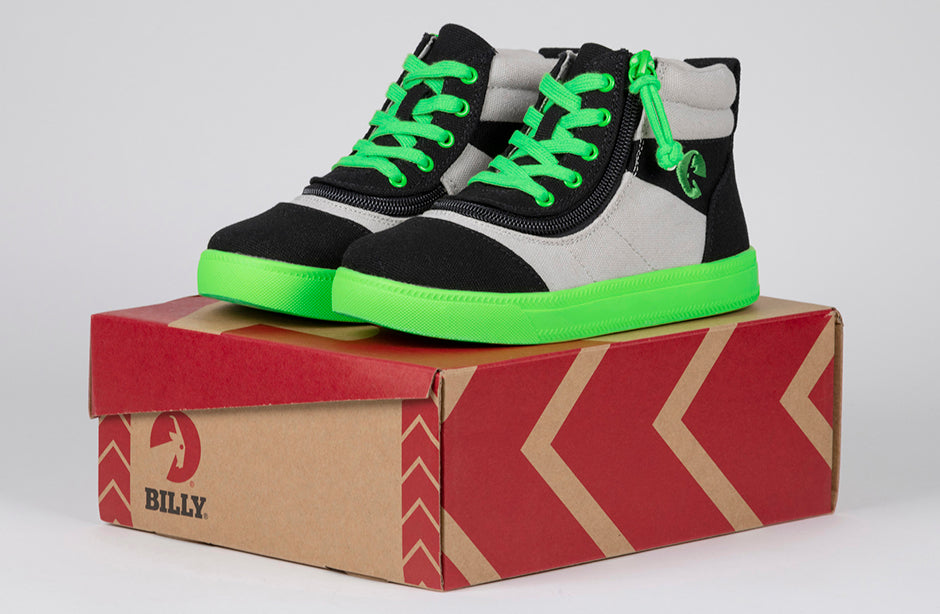 FINAL SALE - Black/Green BILLY Street Short Wrap High Tops