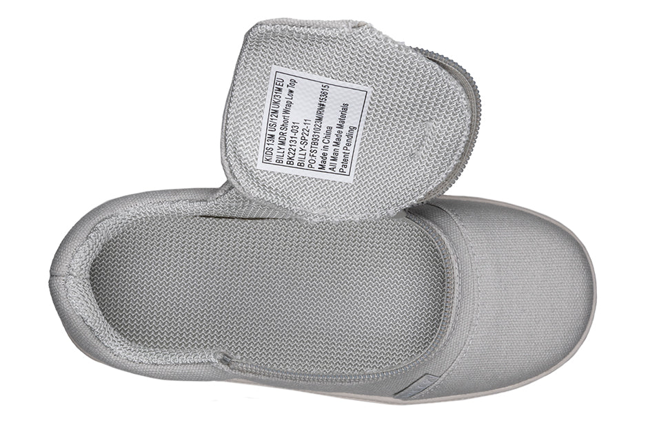 FINAL SALE - Grey BILLY D|R Short Wrap Low Tops