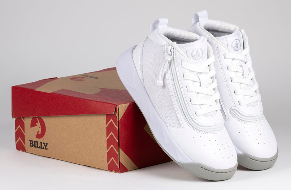 FINAL SALE - White BILLY Sport Hoop Athletic Sneakers