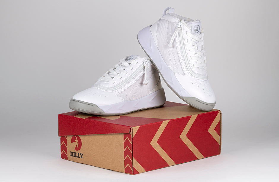 FINAL SALE - White BILLY Sport Hoop Athletic Sneakers